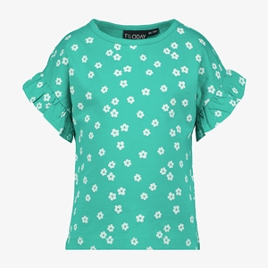 TwoDay meisjes T-shirt groen met bloemen