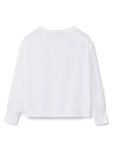 Brunello Cucinelli Kids Shirt met doorzichtige mouwen - Wit