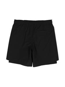 Moschino Kids Ripstop shorts met logoprint - Zwart