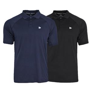 Donnay Donnay Heren - 2-Pack - Sport Polo Bjorn - Navy & Zwart