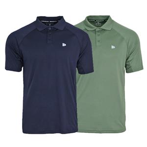 Donnay Donnay Heren - 2-Pack - Sport Polo Bjorn - Navy & Jungle Green