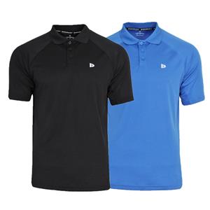 Donnay Donnay Heren - 2-Pack - Sport Polo Bjorn - Zwart & True Blue