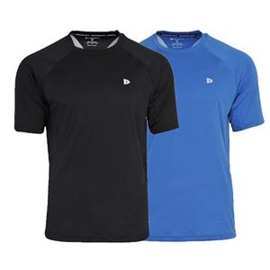 Donnay Donnay Heren - 2-Pack - Sport T-shirt André - Zwart & True Blue