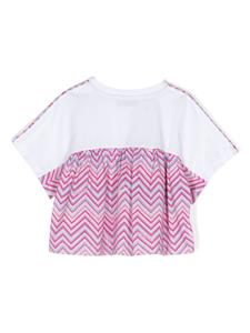 Missoni Kids T-shirt met chevron print - Roze