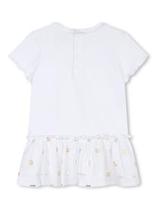 Givenchy Kids T-shirtjurk met ruches - Wit