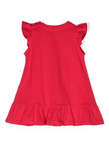 Moschino Kids Jersey jurk met tekst - Rood