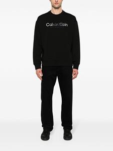Calvin Klein Katoenen sweater met logoprint - Zwart