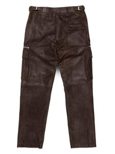 Purple Brand straight-leg suede cargo trousers - Bruin