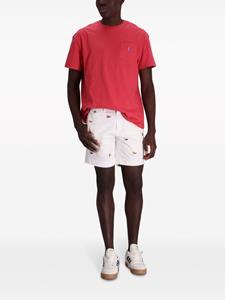 Polo Ralph Lauren flag-embroidered twill bermuda shorts - Wit