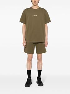 Helmut Lang logo-print cotton shorts - Groen