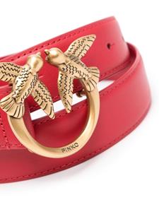 PINKO Love Birds leren riem - Rood