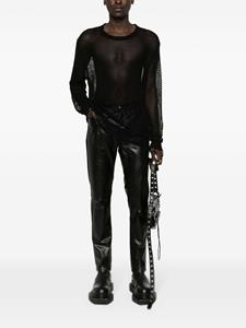 Rick Owens Metallic jeans met toelopende pijpen - Zwart