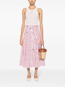 Polo Ralph Lauren stripe-pattern cotton skirt - Rood