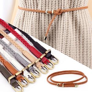 R&N Fashion Spring Fashion Hand Made Waist Thin Belt Vintage Women's Belt with Bucket Summer Dress Decoration