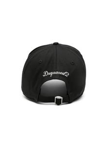 Dsquared2 slogan-embroidered baseball cap - Zwart
