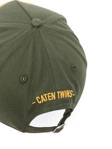 Dsquared2 logo-patch cotton baseball cap - Groen