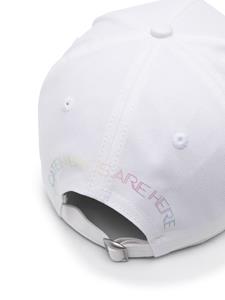 Dsquared2 slogan-print cotton baseball cap - Wit