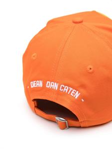 Dsquared2 logo-patch cotton baseball cap - Oranje