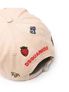 Dsquared2 embroidered cotton baseball cap - Beige
