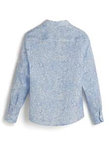 Brunello Cucinelli Kids Shirt met paisley-print - Blauw
