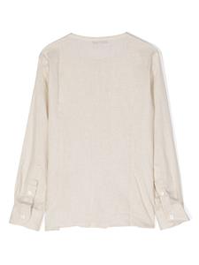 Paolo Pecora Kids Kraagloos shirt - Beige