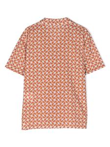 Paolo Pecora Kids Shirt met print van katoenblend - Bruin