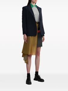 Kolor asymmetric panelled mini skirt - Zwart