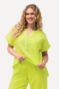 Ulla Popken Grote Maten Mousseline blouse, Dames, groen, 