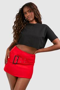 Boohoo Soft Touch Belted Micro Mini Skirt 1, Rust