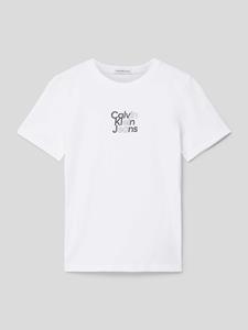 Calvin Klein Jeans T-shirt met labelprint, model 'GRADIENT'