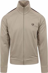 Fred Perry Taped Track Jacke Greige