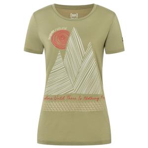 SUPER.NATURAL T-Shirt für Damen, Merino ETRETAT CLIFFS Berg Motiv, aktiv
