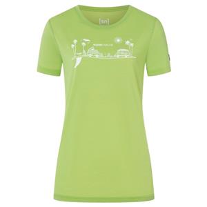 SUPER.NATURAL T-Shirt für Damen, Merino ALL ON BOARD Palmen Motiv, casual
