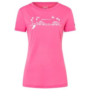 Super.Natural  Women's All On Board Tee - Merinoshirt, roze