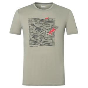 SUPER.NATURAL T-Shirt für Herren, Merino LONGBEARD SURFER sportlich, aktiv