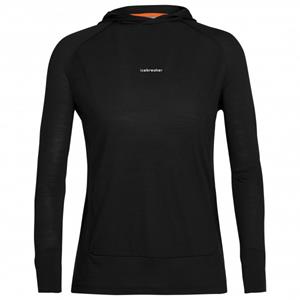 Icebreaker  Women's Cool-Lite L/S Hoodie - Merinoshirt, zwart