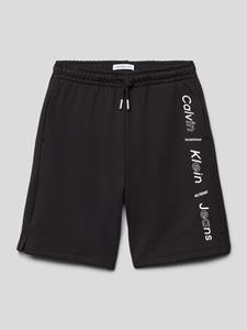 Calvin Klein Jeans Relaxed fit bermuda met labelprint, model 'MAXI'