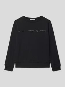 Calvin Klein Jeans Sweatshirt met labeldetails, model 'MINIMALISTIC'