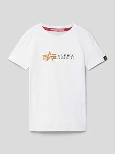 Alpha industries T-shirt met labelprint, model 'Label'