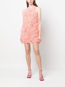 Cult Gaia Mini-jurk verfraaid met veren - Roze