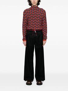 Marni drawstring flared trousers - Zwart