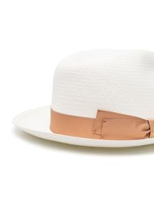 Borsalino Fedora hoed met lint - Wit