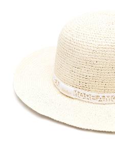 Borsalino Panama hoed met gehaakt detail - Beige