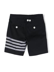 Thom Browne Kids Gestreepte shorts - Blauw