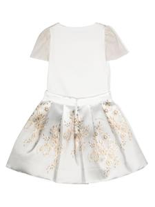 Monnalisa stud-embellished skirt set - Beige