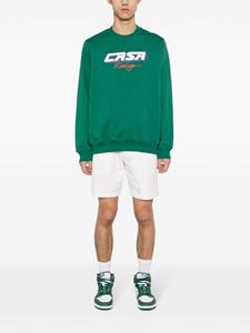 Casablanca Katoenen sweater met print - Groen