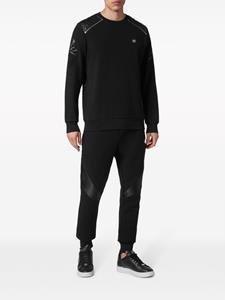 Philipp Plein Sweater met logopatch en vlakken - Zwart