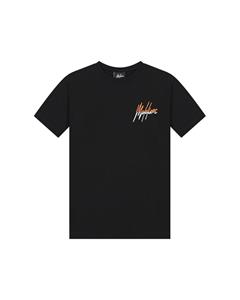Malelions T-shirt split - Zwart oranje
