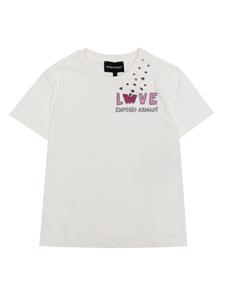 Emporio Armani Kids Twee T-shirts met logoprint - Wit