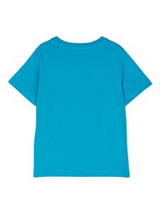 Balmain Kids T-shirt met mesh zak - Blauw